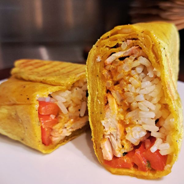 Butter chicken wrap from take five cafe